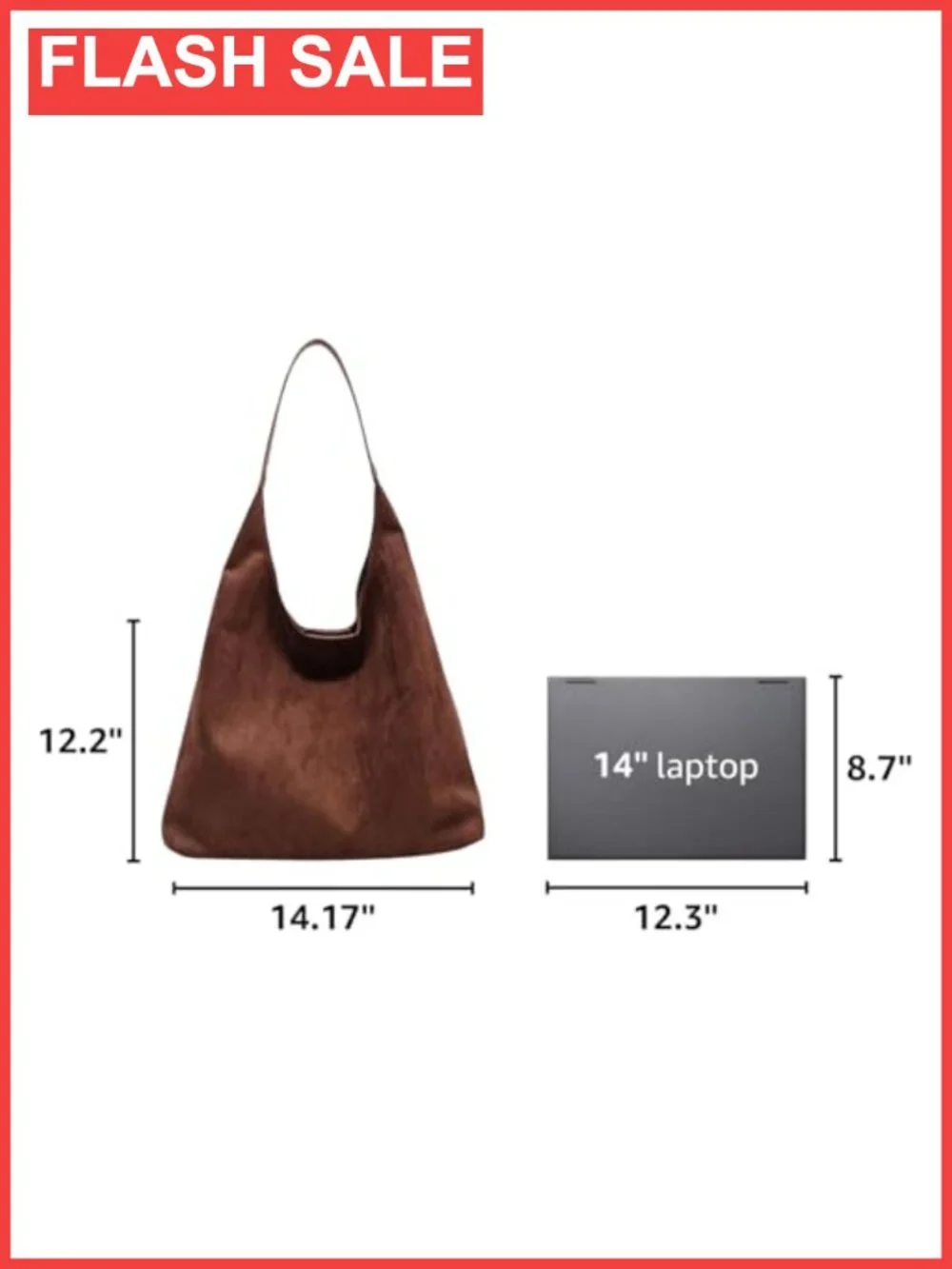 Soft Suede Slouchy Hobo Bag Shoulder Tote for Women
